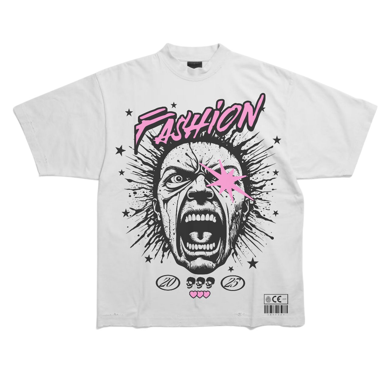 Fashion Screaming Face Unisex Graphic Print T-Shirt/Sweatshirt/Hoodie