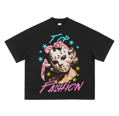 TOP FASHION Jason Mask Pink Bow Unisex Graphic Print T-Shirt/Sweatshirt/Hoodie