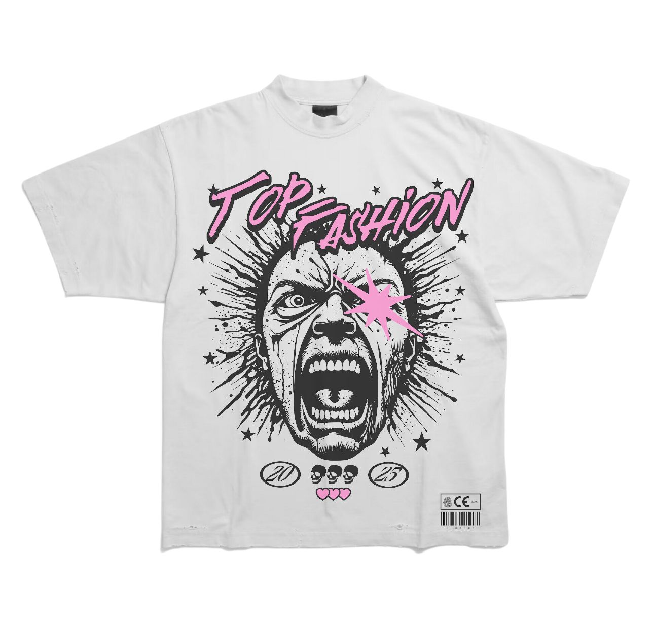 Top Fashion Screaming Face Unisex Graphic Print T-Shirt/Sweatshirt/Hoodie