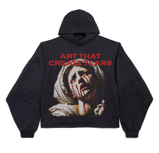 Art That Create Tear Crying Bloody Unisex Graphic Print T-Shirt/Sweatshirt/Hoodie