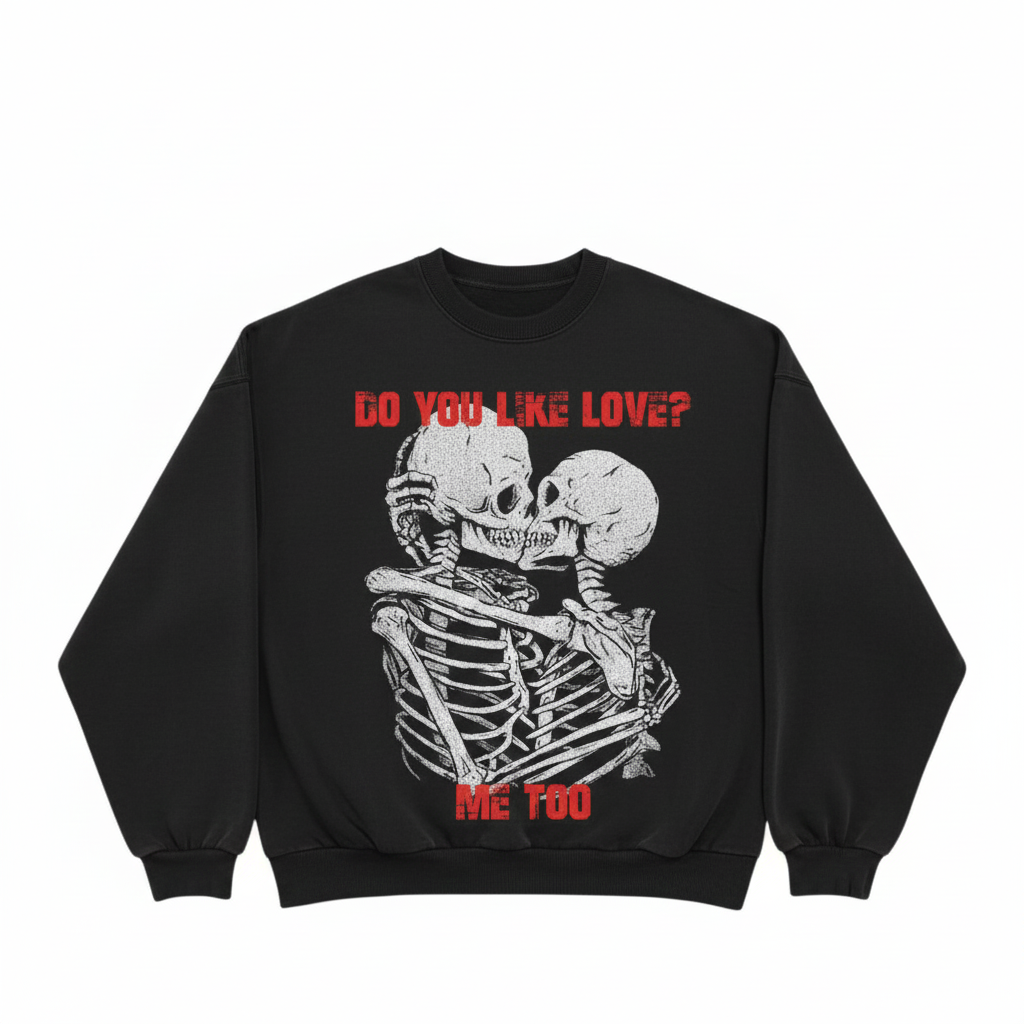 Skeleton Kissing Love Unisex Graphic Print T-Shirt/Sweatshirt/Hoodie