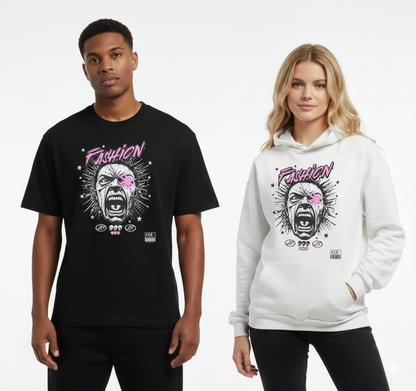 Fashion Screaming Face Unisex Graphic Print T-Shirt/Sweatshirt/Hoodie