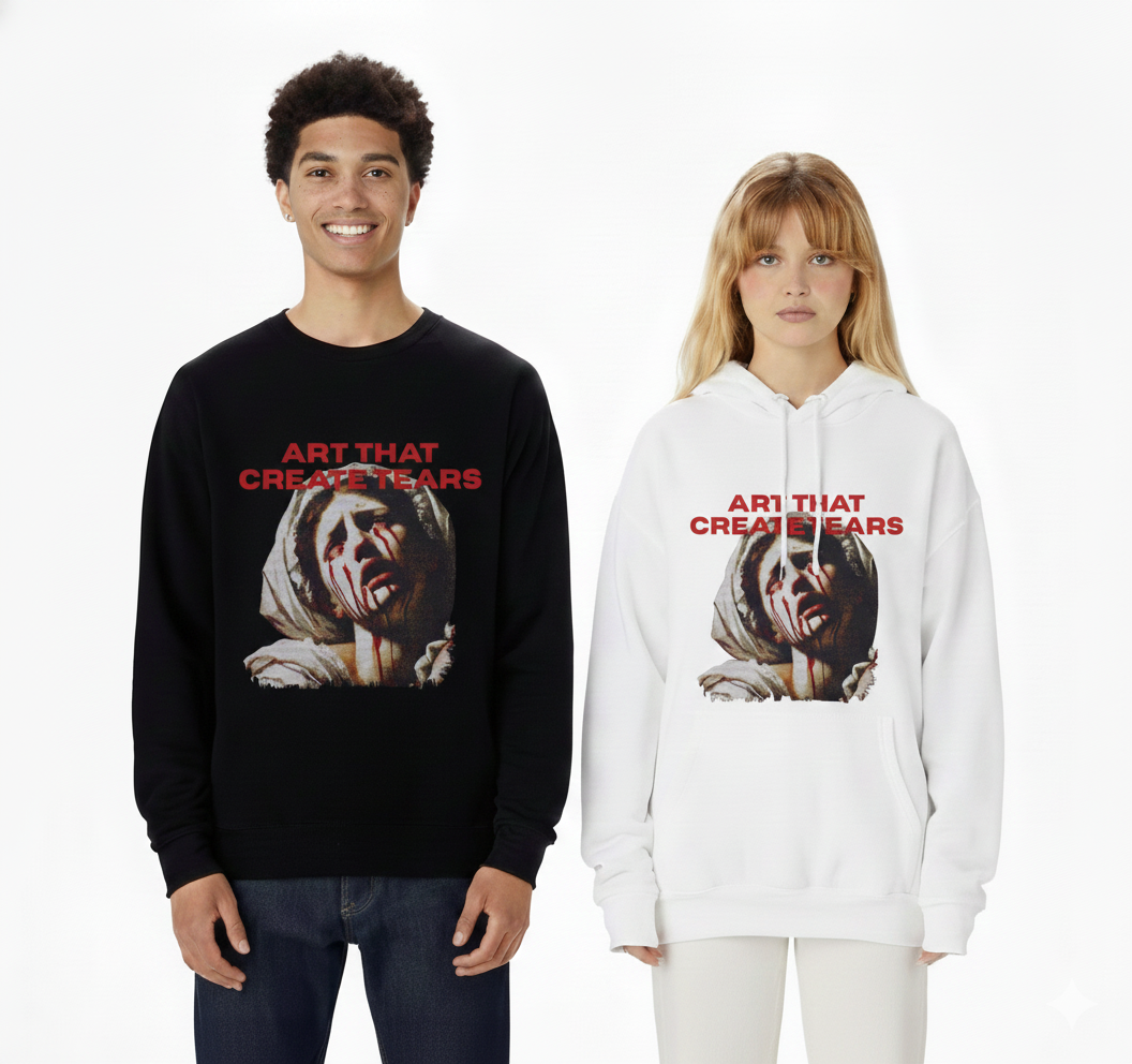 Art That Create Tear Crying Bloody Unisex Graphic Print T-Shirt/Sweatshirt/Hoodie