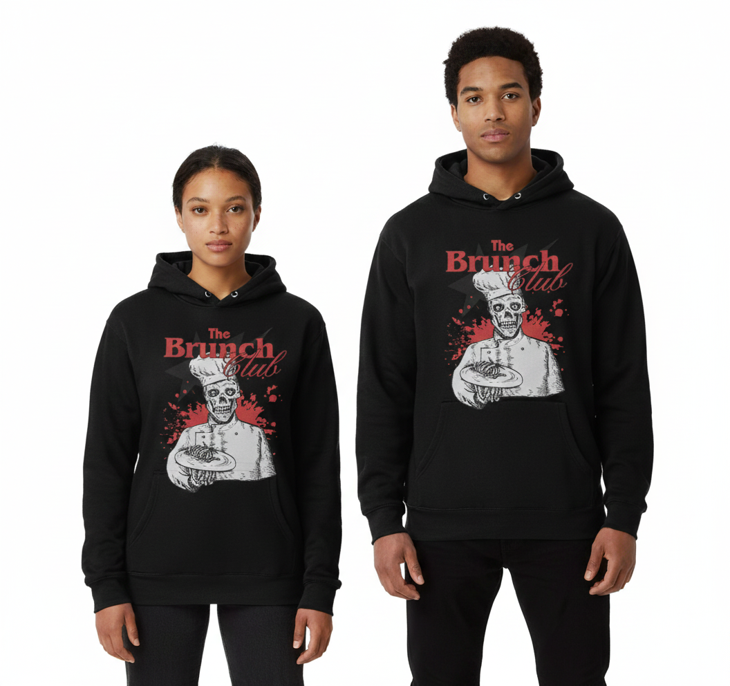 The Brunch Club Skull Chef Unisex Graphic Print T-Shirt/Sweatshirt/Hoodie