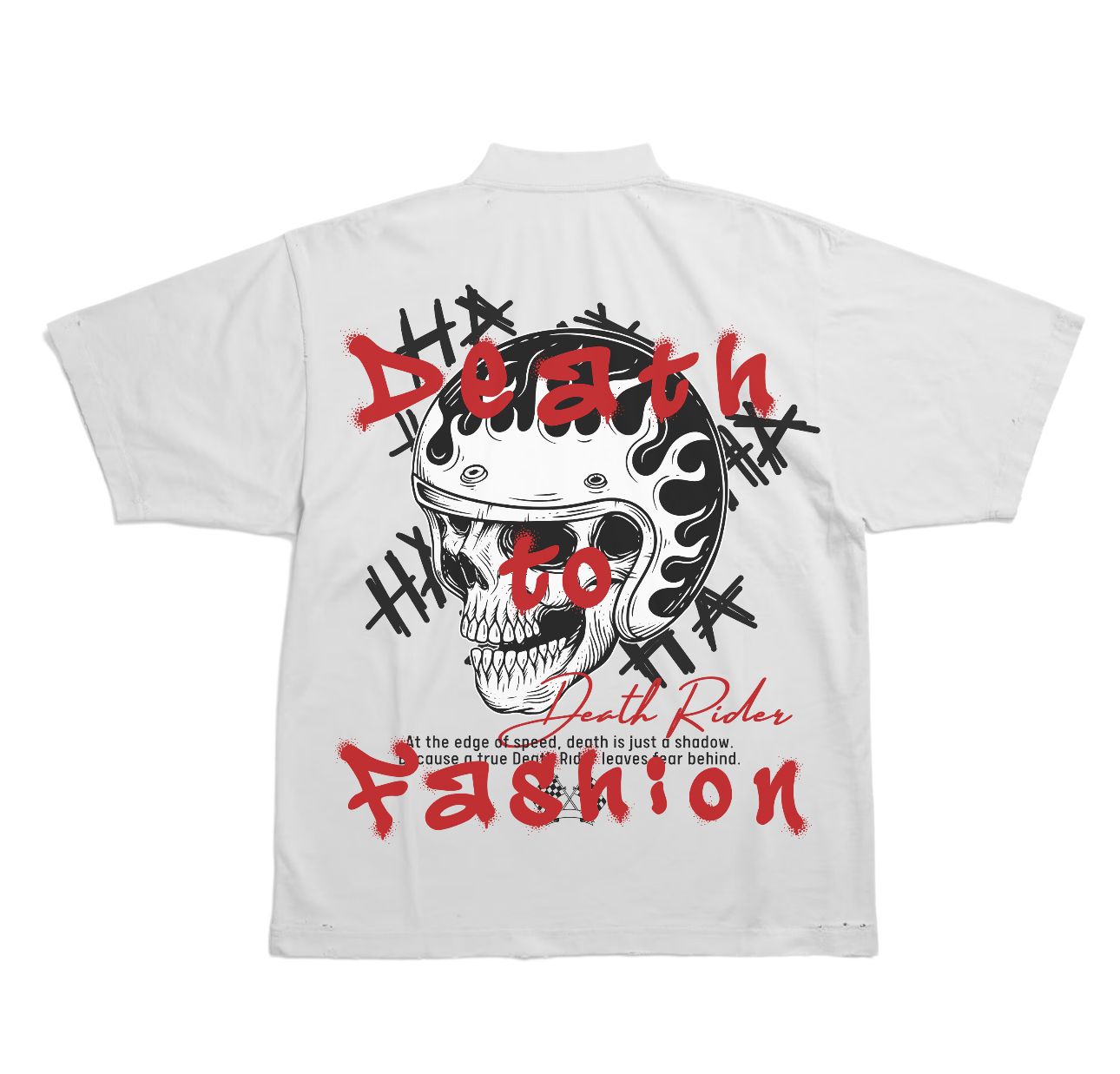 Death Rider Flaming Skull Helmet Unisex Graphic T-Shirt/Sweatshirt/Hoodie