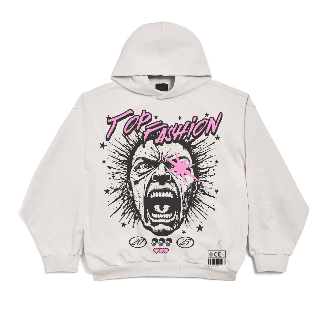 Top Fashion Screaming Face Unisex Graphic Print T-Shirt/Sweatshirt/Hoodie